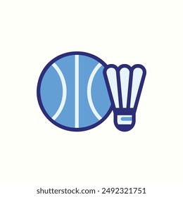 sport icon, isolated blue icon theme back to school