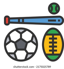 Vector de línea de icono deportivo.