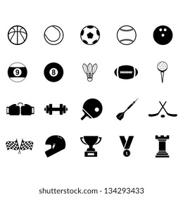 Sport Icon set Black and White