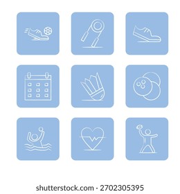 Conjunto de iconos deportivos colección. Ilustración de icono de Vector