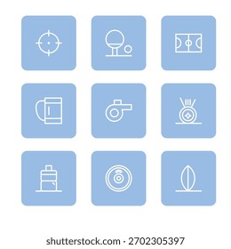 Conjunto de iconos deportivos colección. Ilustración de icono de Vector