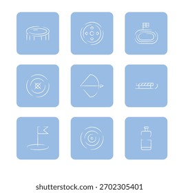 Conjunto de iconos deportivos colección. Ilustración de icono de Vector