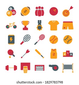 Sport Icon Set Color Style Design Vector Template illustration