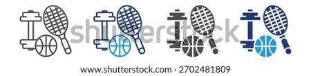 sport icon set multiple style