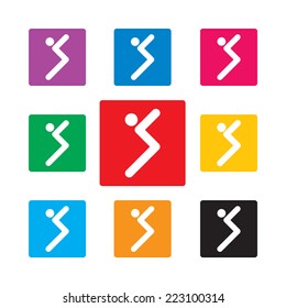 sport icon set on white background : logo vector