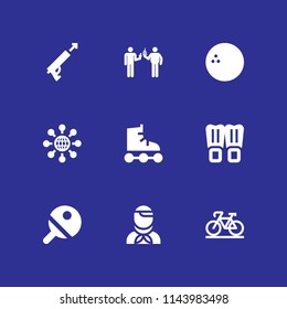 sport icon set. scheme, roller skate and diet vector icon for graphic design and web