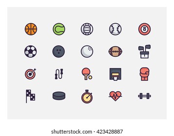 sport icon set vector.