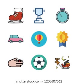 sport icon set. vector set about injury, trophy, medal and ice skate icons set.