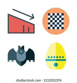 sport icon set. vector set about chess board, loss, bat and timer icons set.