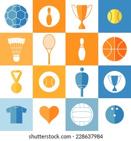 Sport. Icon set. Vector illustration