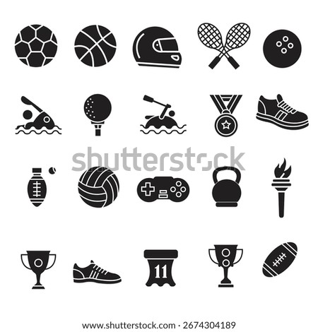 sport icon silhoutte vector design illustration