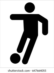 sport icon of soccer, football, etc,. isolated on black background.