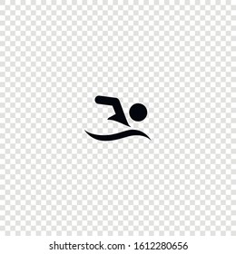 Sport icon, swimming competition. Vector graphics.