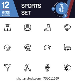 Sport icon vector collection set