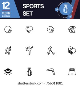 Sport icon vector collection set