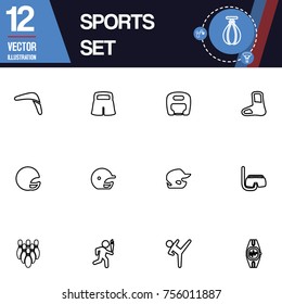 Sport icon vector collection set