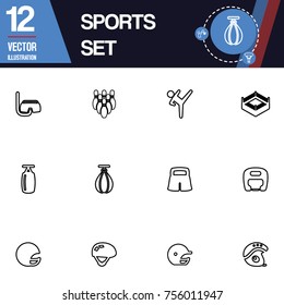 Sport icon vector collection set
