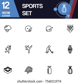 Sport icon vector collection set