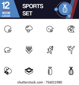 Sport icon vector collection set