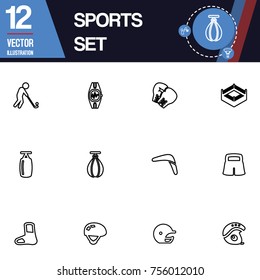 Sport icon vector collection set