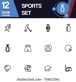Sport icon vector collection set