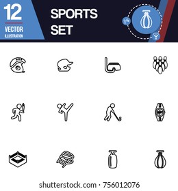 Sport icon vector collection set
