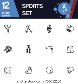Sport icon vector collection set