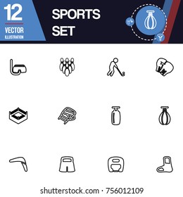 Sport icon vector collection set