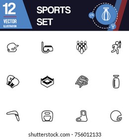 Sport icon vector collection set