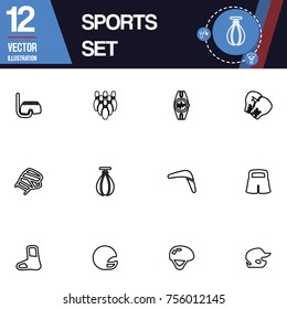 Sport icon vector collection set