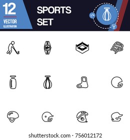 Sport icon vector collection set