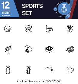 Sport icon vector collection set