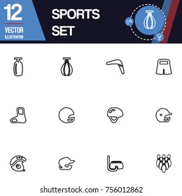 Sport icon vector collection set