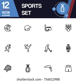 Sport icon vector collection set