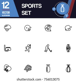 Sport icon vector collection set