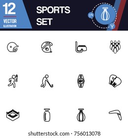 Sport icon vector collection set