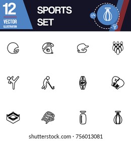 Sport icon vector collection set