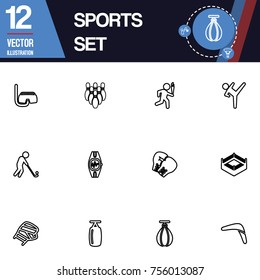 Sport icon vector collection set