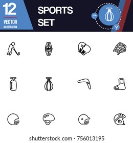 Sport icon vector collection set