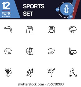 Sport icon vector collection set