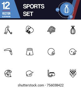 Sport icon vector collection set