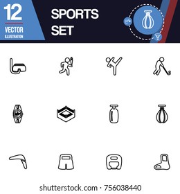 Sport icon vector collection set