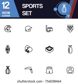 Sport icon vector collection set