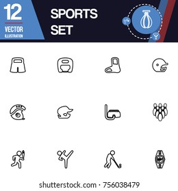 Sport icon vector collection set