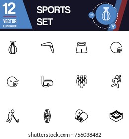 Sport icon vector collection set