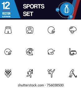 Sport icon vector collection set