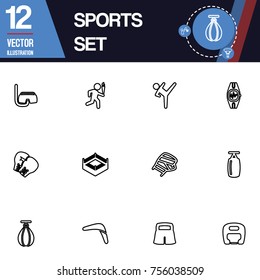 Sport icon vector collection set