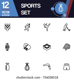 Sport icon vector collection set