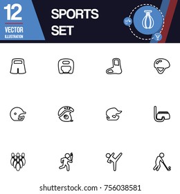 Sport icon vector collection set
