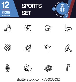 Sport icon vector collection set